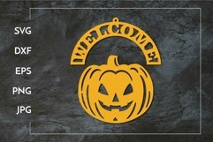 Halloween welcome door decor | Halloween Laser cut Product Image 1