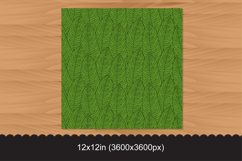 Seamless Green Jungle Leaf Pattern with Black Outlines Product Image 2