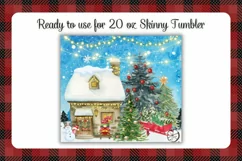 Christmas lights snowman 20 oz Skinny tumbler wrap Product Image 2