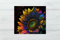 Sunflower tumbler wrap is  Rainbow sunflower tumbler design 20 Oz 