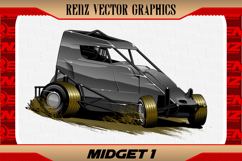 Midget Car Vector Template Product Image 1