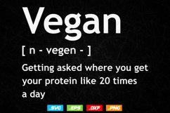 Funny Vegan Definition Svg Png Files, Vegan T-shirt Design Product Image 1