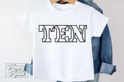 10th Birthday Baseball Ten Boy SVG PNG Double Digits Product Image 5