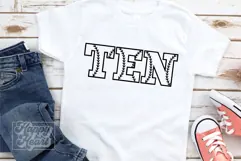 10th Birthday Baseball Ten Boy SVG PNG Double Digits Product Image 4