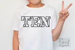 10th Birthday Baseball Ten Boy SVG PNG Double Digits Product Image 2