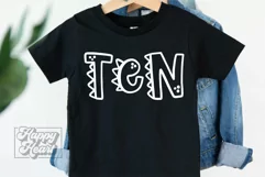 10th Birthday Boy Dinosaur SVG - Ten Dinosaur Shirt Clipart Product Image 4