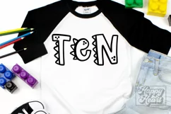 10th Birthday Boy Dinosaur SVG - Ten Dinosaur Shirt Clipart Product Image 3