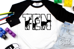10th Birthday Boy Dinosaur SVG - Ten Dinosaur Shirt PNG Product Image 5