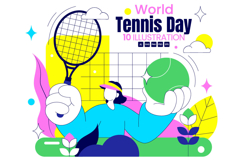 10 World Tennis Day Illustration Product Image 1
