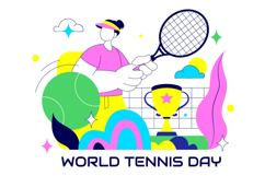10 World Tennis Day Illustration Product Image 4