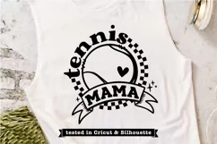 Tennis Mom SVG | Retro Checkered Tennis SVG for Mom Product Image 3