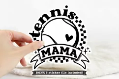 Tennis Mom SVG | Retro Checkered Tennis SVG for Mom Product Image 4