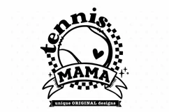 Tennis Mom SVG | Retro Checkered Tennis SVG for Mom Product Image 5
