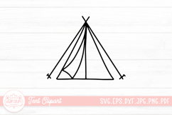 Tent Outline Clipart Design Product Image 1