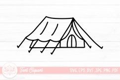 Tent Outline Clipart Design Product Image 1