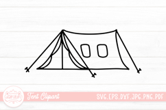 Tent Outline Clipart Design Product Image 1