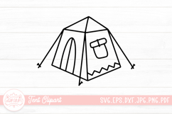 Tent Outline Clipart Design Product Image 1