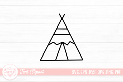 Tent Outline Clipart Design Product Image 1