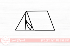 Tent Outline Clipart Design Product Image 1