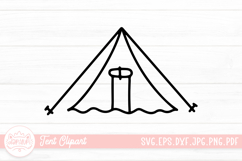 Tent Outline Clipart Design Product Image 1