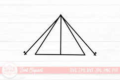 Tent Outline Clipart Design Product Image 1