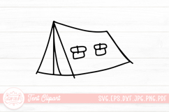 Tent Outline Clipart Design Product Image 1