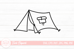 Tent Outline Clipart Design Product Image 1