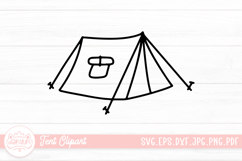 Tent Outline Clipart Design Product Image 1