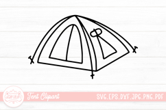 Tent Outline Clipart Design Product Image 1