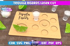 Tequila Shot Boards Laser Cut Bundle, Tequila Shot Tray SVG Product Image 4