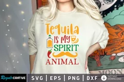 Tequila Is My Spirit Animal SVG, Cinco De Mayo SVG Design Product Image 1