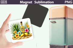 Tequila Magnet | Cocktail Tequila Margarita Sublimation Product Image 1
