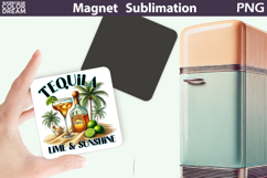 Tequila Magnet | Cocktail Tequila Margarita Sublimation Product Image 1