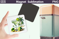 Tequila Magnet | Cocktail Tequila Margarita Sublimation Product Image 1