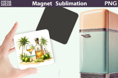 Tequila Magnet | Cocktail Tequila Margarita Sublimation Product Image 1