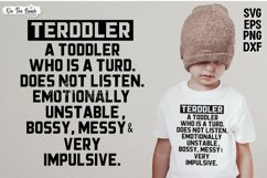 Terddler SVG | Sassy Toddler | Cutting Sublimation Product Image 1
