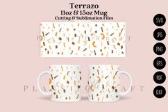 terrazo coffee mug glass wrap svg 11oz 15oz mug svg presized for 11oz 15oz glass ready to cut and sublimation files