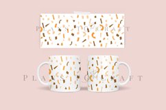 terrazo coffee mug glass wrap svg 11oz 15oz mug svg presized for 11oz 15oz glass ready to cut and sublimation files