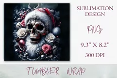 Add a chilling horror twist to Halloween and winter holidays with this Santa skull tumbler wrap. Perfect for sublimation on 20 oz tumblers, this eerie design brings a haunting atmosphere to your festive decor.