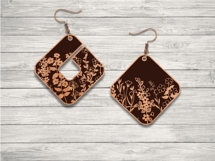 Floral Earrings Pendant SVG File for Laser Cut and Glowforge Product Image 2