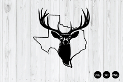 Texas Map with Buck SVG, Texas Buck SVG, Texas Hunting SVG Product Image 1