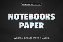 Notebooks Paper Text Effect. Editable text on blackboard Product Image 1