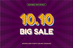 Modern retro 10.10 big sale text effect Product Image 1