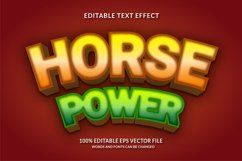 Horse Power Editable Text Effect Product Image 1