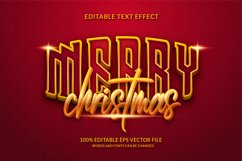 Merry Christmas Editable Text Effect Product Image 1
