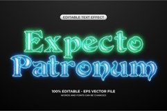 Editable witch spell light text effect. Glowing neon effect Product Image 1