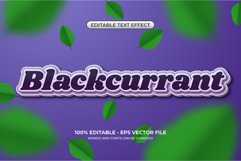 Realistic blackcurrant text effect. White and purple text Product Image 1