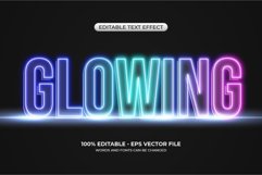 Editable glowing neon text effect stands on the floor Product Image 1