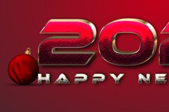 Red Gold Text Effect New Year Style Product Image 2