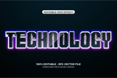 Technology text effect. Editable futuristic text effect Product Image 1